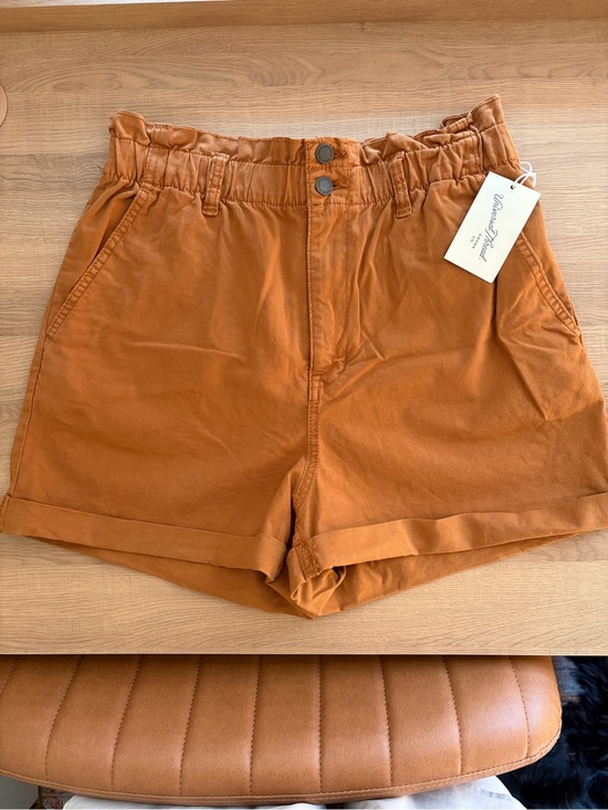 Universal Thread Pants - Universal Thread High Waist Paperbag Shorts - Rust